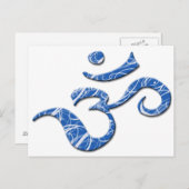 Carte postale Ohm Symbole en bleu (Devant / Derrière)