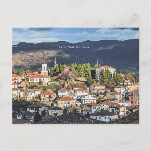 Carte Postale Ohrid, Macédoine du Nord photo pittoresque, (Devant)