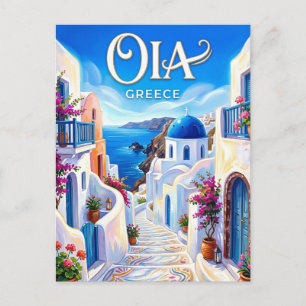 Carte Postale Oia Allée du Marbre Grèce