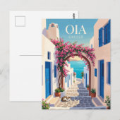 Carte Postale Oia Grèce (Devant / Derrière)