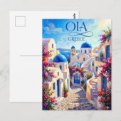 Carte Postale Oia Grèce (Devant / Derrière)