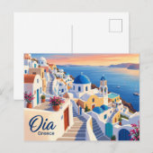 Carte Postale Oia Grèce (Devant / Derrière)