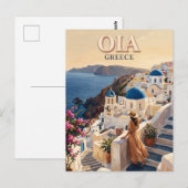 Carte Postale Oia Grèce (Devant / Derrière)