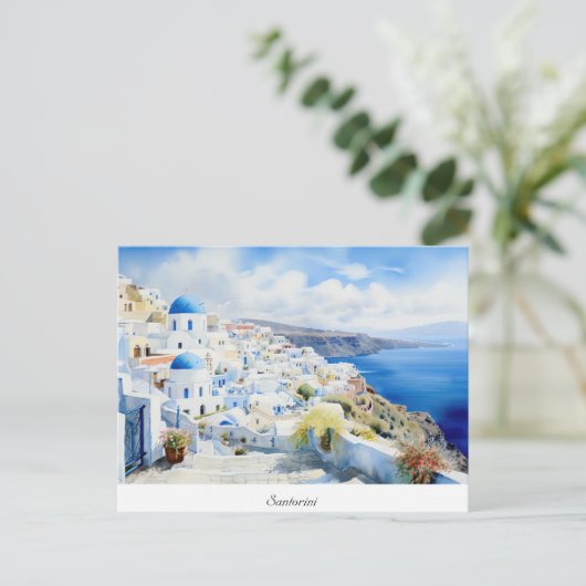 Carte postale Oia Santorin (Debout devant)