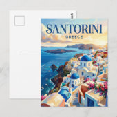 Carte Postale Oia, Santorin Grèce (Devant / Derrière)