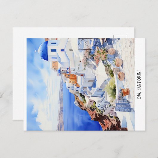 Carte postale Oia Santorini (Devant / Derrière)