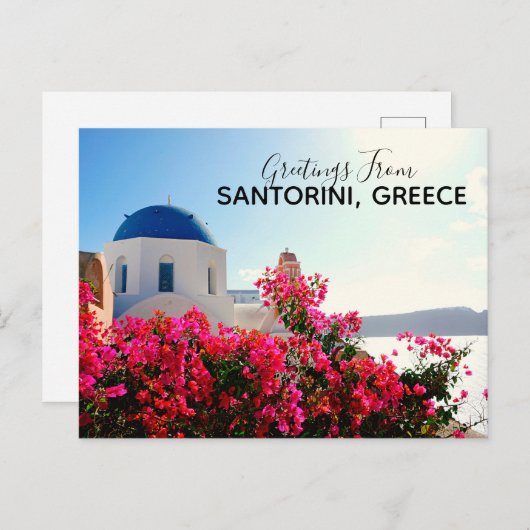 Carte postale Oia Santorini, Grèce (Devant / Derrière)