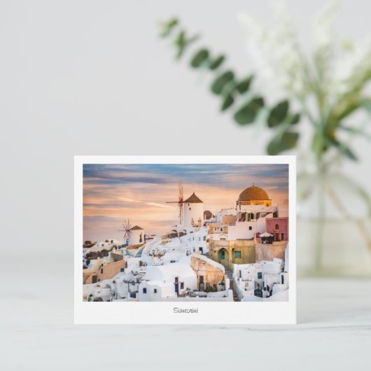 Carte Postale Oia, Santorini – Vue panoramique  (Debout devant)