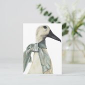 Carte Postale Oie d'aquarelle à l'Écharpe (Debout devant)