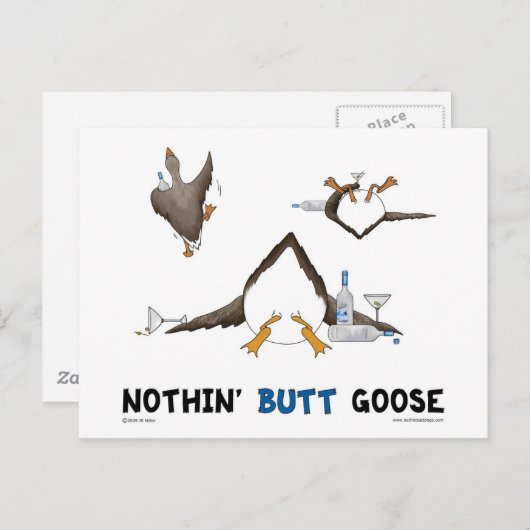 Carte Postale Oie du cul (Devant / Derrière)