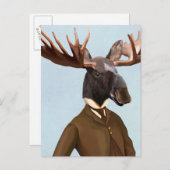 Carte Postale Oie En Costume Portrait (Devant / Derrière)