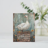 Carte Postale Oie lunaire sur un nid (Debout devant)