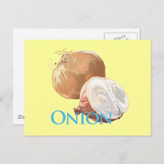 Carte Postale Oignon jaune (Devant / Derrière)