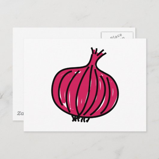 Carte Postale Oignon rouge (Devant / Derrière)