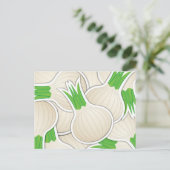 Carte Postale Oignons blancs funky (Debout devant)