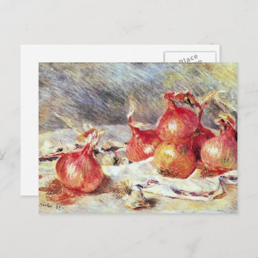 Carte Postale Oignons de Pierre Renoir (Devant / Derrière)
