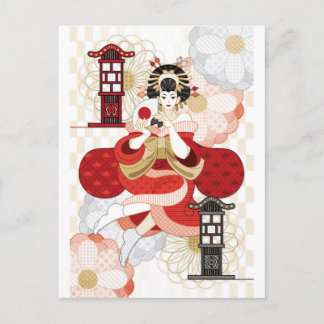 Carte Postale Oiran et Andon