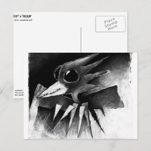 Carte Postale oiseau (Devant / Derrière)