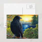 Carte Postale Oiseau 63 corneille (Devant / Derrière)
