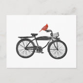 Carte Postale Oiseau à vélo (Devant)