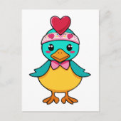 Carte Postale Oiseau adorable au coeur (Devant)