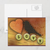 Carte Postale Oiseau amoureux (Devant / Derrière)