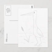 Carte Postale Oiseau aquatique (Devant / Derrière)