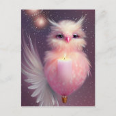 Carte Postale Oiseau Bébé Rose Douillet (Devant)