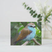 Carte postale Oiseau bleu (Debout devant)