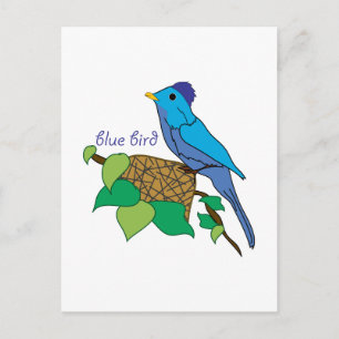Carte Postale Oiseau bleu