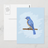 Carte Postale Oiseau bleu (Devant / Derrière)