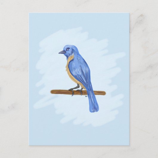 Carte Postale Oiseau bleu (Devant)