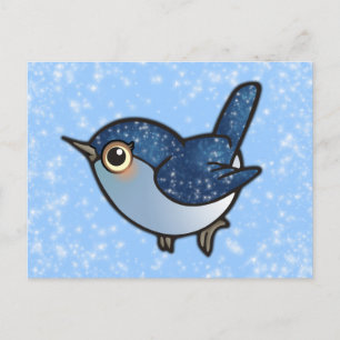 Carte Postale Oiseau bleu éclatant