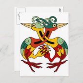 Carte Postale Oiseau celtique (Devant / Derrière)