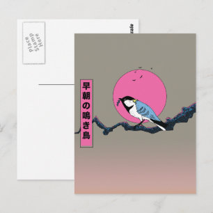 Carte Postale Oiseau chanteur de début de matinée