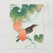 Carte Postale Oiseau chanteur en concombre Tableau Plante par Oh (Devant)