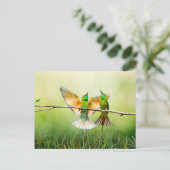 Carte Postale Oiseau coloré de l'apiculture européenne (Debout devant)