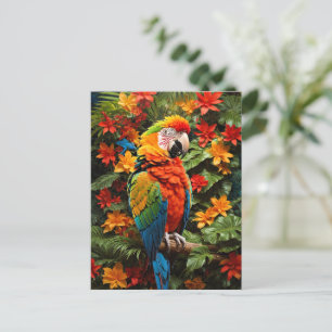 Carte Postale Oiseau coloré Macaw