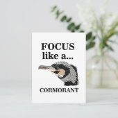 Carte Postale Oiseau Cormoran Se Concentrer Comme Un Cormoran (Debout devant)