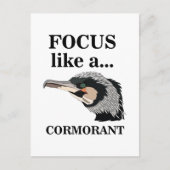 Carte Postale Oiseau Cormoran Se Concentrer Comme Un Cormoran (Devant)
