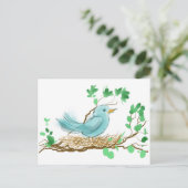 Carte Postale Oiseau dans le nid (Debout devant)