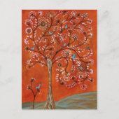 Carte postale Oiseau Dans Un Arbre Art (Devant)