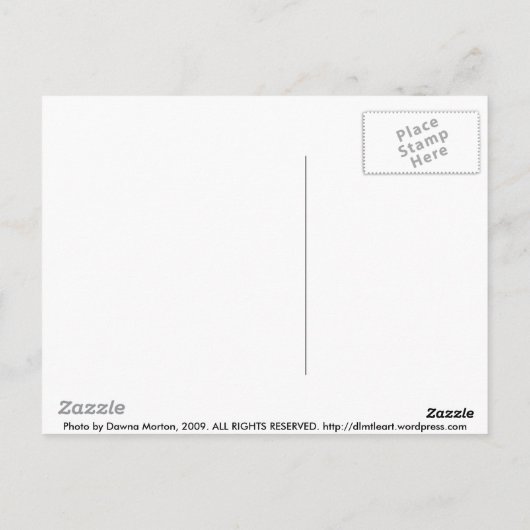 Carte Postale oiseau dans un arbre d'hiver (Dos)