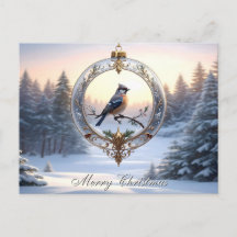 Oiseau dans un ornement de Noël