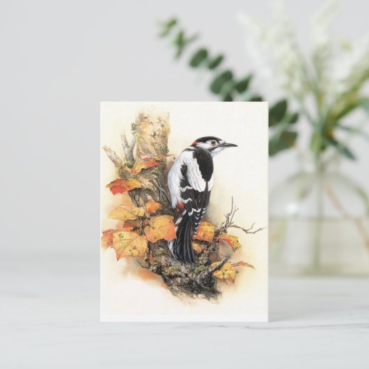 Carte Postale Oiseau d'automne (Debout devant)