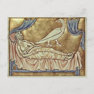 Carte Postale Oiseau de Caladrius, réputé pour prédire