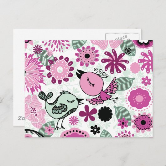 Carte Postale oiseau de caniche (Devant / Derrière)