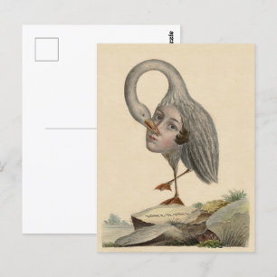 Carte Postale Oiseau de connaissance de soi Symbole antique uniq
