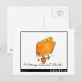 Carte Postale Oiseau de couleur orange d'Edward Lear (Devant / Derrière)