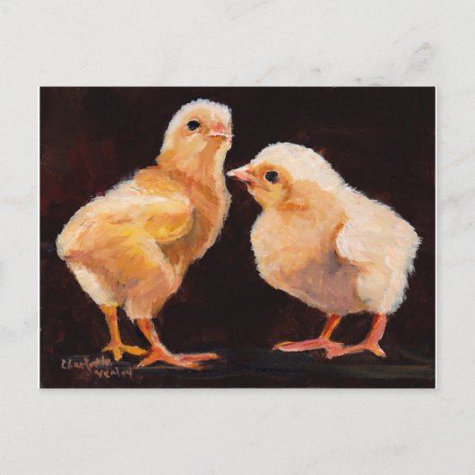 Carte postale Oiseau de deux pousses (Devant)